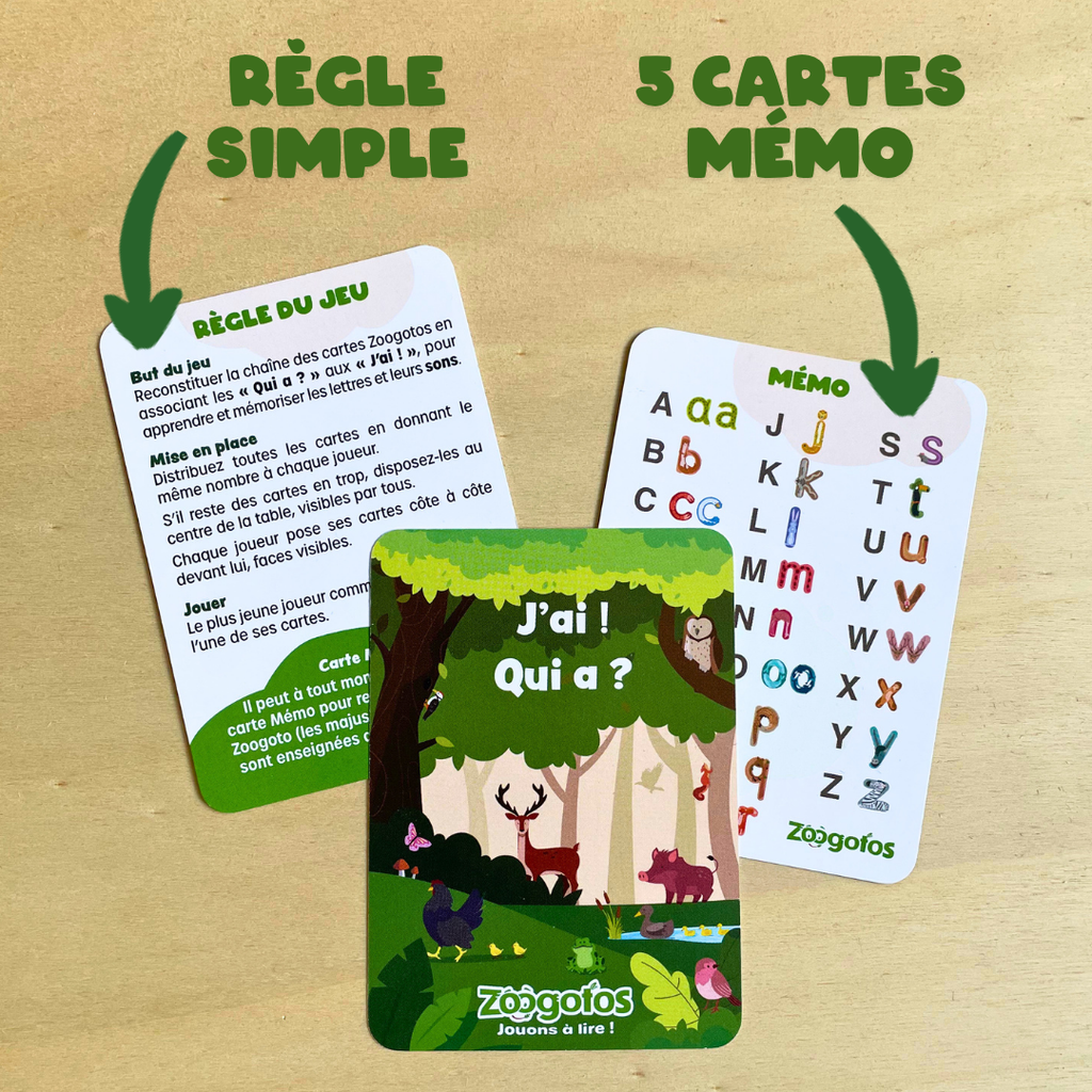 Cartes “J’ai ! Qui a ?”