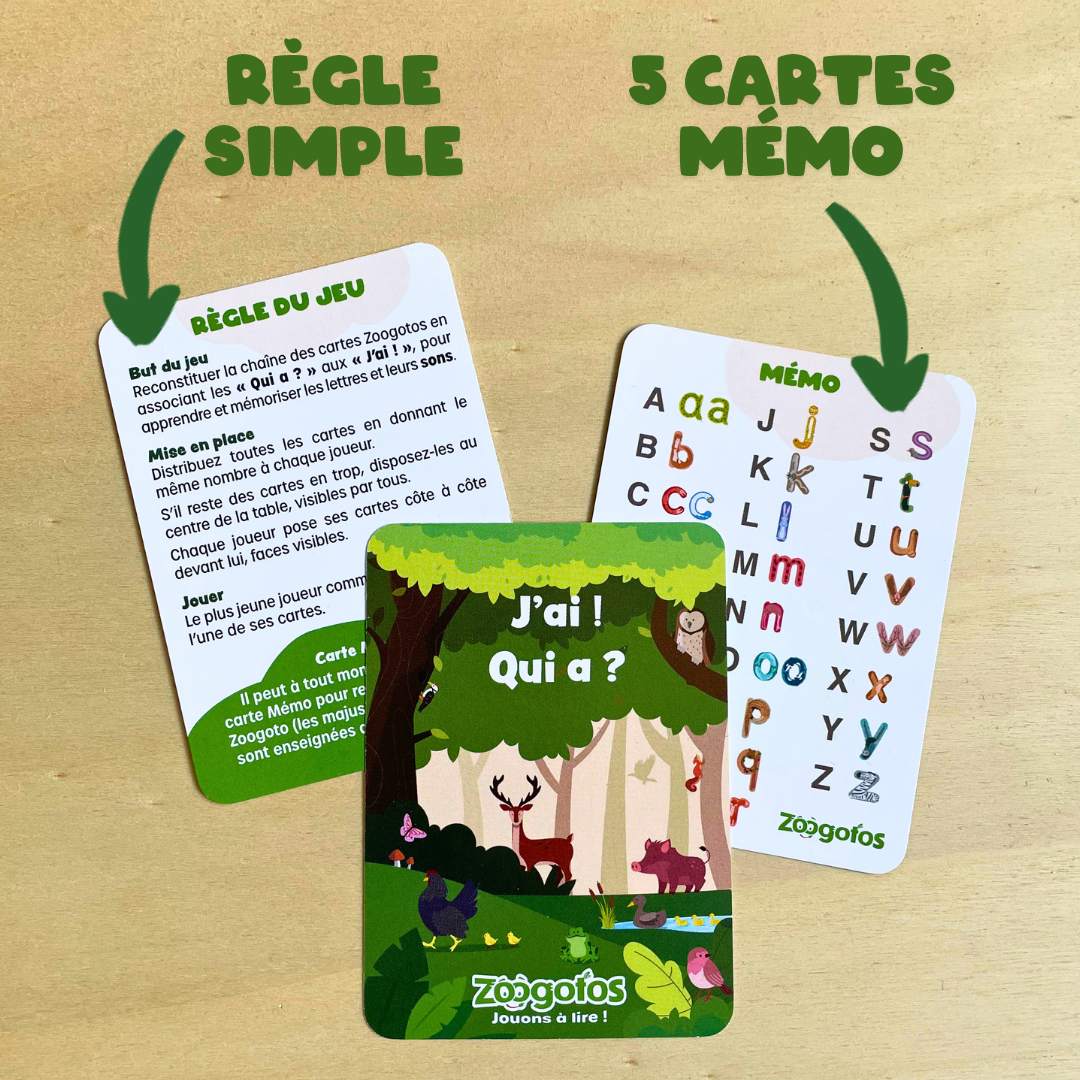 Cartes “J’ai ! Qui a ?”